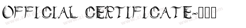 OFFICIAL CERTIFICATE字体转换